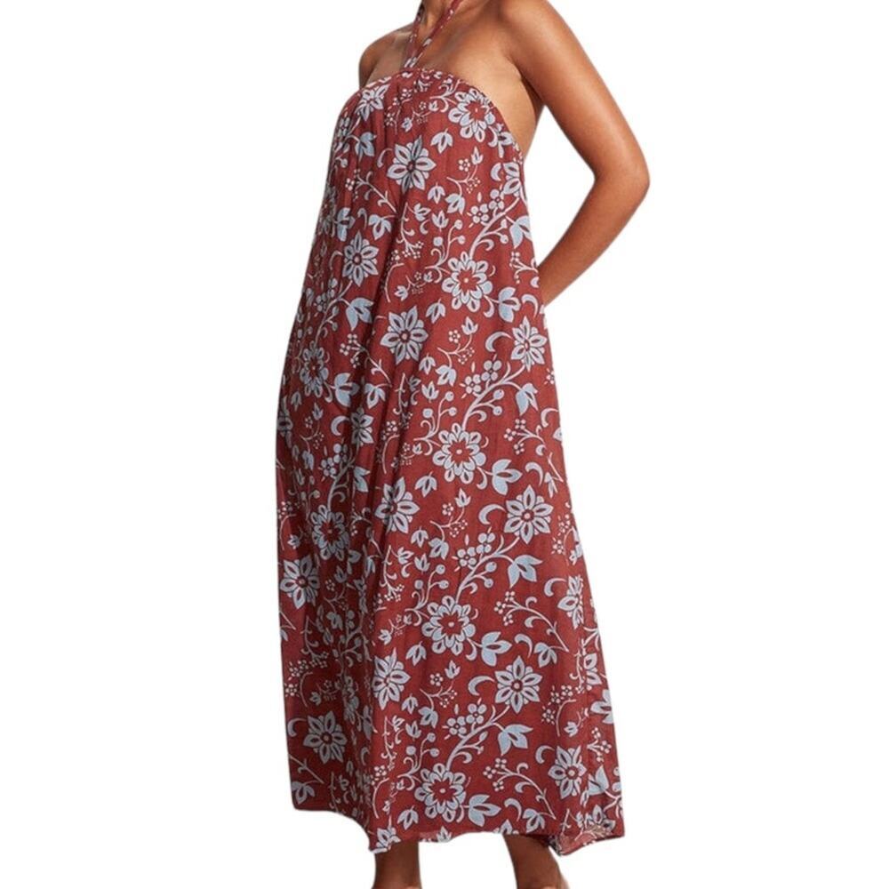 NWT Faithfull The Brand Brise Maxi Dress Oceania FloraL Print Resort size 10